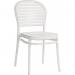 Teknik Office Skandi Caf Chair in white, wipe clean finish, no assembly required and perfect for breakout and canteens and boxed in 2s 8500