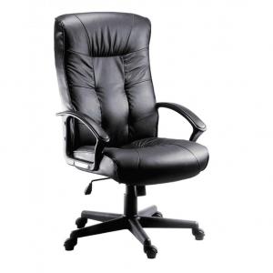 Teknik Office Gloucester Black Executive High Back Leather Faced Chair