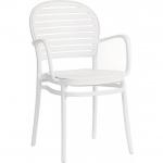 Teknik Office Skandi Caf Armchair in white, wipe clean finish, no assembly required and perfect for breakout and canteens and boxed in 2s 8600