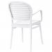Teknik Office Skandi Caf Armchair in white, wipe clean finish, no assembly required and perfect for breakout and canteens and boxed in 2s 8600