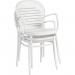 Teknik Office Skandi Caf Armchair in white, wipe clean finish, no assembly required and perfect for breakout and canteens and boxed in 2s 8600