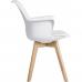 Teknik Office Skandi Dining chair in white with durable beech effect legs, perfect for breakout and canteens and boxed in 2s 8700