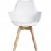 Teknik Office Skandi Dining chair in white with durable beech effect legs, perfect for breakout and canteens and boxed in 2s 8700