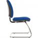 Teknik Office Ergo Visitor Deluxe Blue Fabric Cantilever Chrome Framed Chair Certified To 160Kg