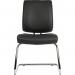 Teknik Office Ergo Visitor Deluxe Black PU Wipe Clean Cantilever Chrome Framed Chair Certified To 160Kg 9300PUBLK