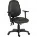 Teknik Office Practica Black PU Wipe Clean Operator Chair with durable nylon base and height adjustable arms, 9400/0280