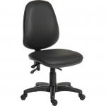 Teknik Office Practica Black Pu Wipe Clean Operator Chair with Durable Nylon Base Accepts Optional Arm Rests