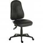 Teknik Office Ergo Comfort AIR Black PU High Back Executive Operator Chair with Pump Up Lumbar Suppport Comfort Arm Rests Optional 9500AIR-PU