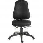 Teknik Office Ergo Comfort AIR Black PU High Back Executive Operator Chair with Pump Up Lumbar Suppport Comfort Arm Rests Optional