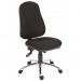 Teknik Office Ergo Comfort Black Fabric High Back Executive Operator Chair Steel Base Certified for 24Hr Use Comfort Arm Rests Optional 9500BLK/R500