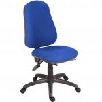 Teknik Office Ergo Comfort Blue Fabric High Back Executive Operator Chair Certified for 24Hr Use Comfort Arm Rests Optional