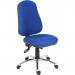 Teknik Office Ergo Comfort Blue Fabric High Back Executive Operator Chair Steel Base Certified for 24Hr Use Comfort Arm Rests Optional 9500BLU/R500