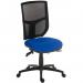 Teknik Office Ergo Comfort Blue Fabric Mesh High Backrest Executive Operator Chair Certified for 24Hr Use Comfort Arm Rests Optional 9500MESH-BLU