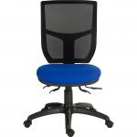 Teknik Office Ergo Comfort Blue Fabric Mesh High Backrest Executive Operator Chair Certified for 24Hr Use Comfort Arm Rests Optional