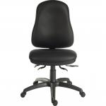 Teknik Office Ergo Comfort Black PU High Back Executive Operator Chair Certified for 24Hr Use Comfort Arm Rests Optional