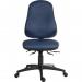 Teknik Office Ergo Comfort Blue PU high back executive operator chair, certified for 24hr use. Comfort Arm Rests optional. 9500-PU-BLU