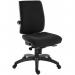 Teknik Office Ergo Plus Black Fabric 24 Hour Operator Chair Standard Black Nylon Base Rated up to 24 Stone Optional Arm Rests 9600BLK/R510