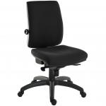 Teknik Office Ergo Plus Black Fabric 24 Hour Operator Chair Standard Black Nylon Base Rated up to 24 Stone Optional Arm Rests