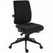 Teknik Office Ergo Plus Black Fabric 24 Hr Operator Chair Black Ultra Pyramid Base Rated up to 24 Stone Optional Arm Rests 9600BLK/R520