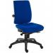 Teknik Office Ergo Plus Blue Fabric 24 Hour Operator Chair Standard Black Nylon Base Rated up to 24 Stone Optional Arm Rests 9600BL/R510