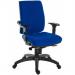 Teknik Office Ergo Plus Blue Fabric 24 Hour Operator Chair Standard Black Nylon Base Rated up to 24 Stone Optional Arm Rests 9600BL/R510