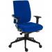 Teknik Office Ergo Plus Blue Fabric 24 Hour Operator Chair Black Ultra Pyramid Base Rated up to 24 Stone Optional Arm Rests 9600BL/R520