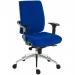 Teknik Office Ergo Plus Blue Fabric 24 Hour Operator Chair Aluminium Pyramid Base Rated up to 24 Stone Optional Arm Rests 9600BL/R530