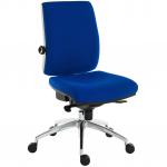 Teknik Office Ergo Plus Blue Fabric 24 Hour Operator Chair Aluminium Pyramid Base Rated up to 24 Stone Optional Arm Rests