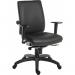 Teknik Office Ergo Plus Black Leather Look 24 Hr Operator Chair Standard Black Nylon Base Optional Arm Rests 9600PUBLK/R510