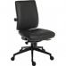 Teknik Office Ergo Plus Black Leather Look 24 Hr Operator Chair Black Ultra Pyramid Base Rated up to 24 Stone Optional Arm Rests 9600PUBLK/R520