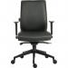 Teknik Office Ergo Plus Black Leather Look 24 Hr Operator Chair With An Aluminium Pyramid Base Rated up to 24 Stone Optional Arm Rests 9600PUBLK/R530