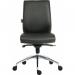 Teknik Office Ergo Plus Black Leather Look 24 Hr Operator Chair With An Aluminium Pyramid Base Rated up to 24 Stone Optional Arm Rests 9600PUBLK/R530