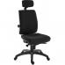 Teknik Office Ergo Plus Black Fabric 24 Hour Chair Headrest Standard Black Nylon Base Rated up to 24 Stone Optional Arm Rests 9700BLK/R510