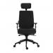 Teknik Office Ergo Plus Black Fabric 24 Hour Chair Headrest Standard Black Nylon Base Rated up to 24 Stone Optional Arm Rests 9700BLK/R510