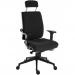 Teknik Office Ergo Plus Black Fabric 24 Hour Chair Headrest And Black Ultra Pyramid Base Rated up to 24 Stone Optional Arm Rests 9700BLK/R520