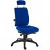 Teknik Office Ergo Plus Blue Fabric 24 Hour Chair Headrest Standard Black Nylon Base Rated up to 24 Stone Optional Arm Rests 9700BLU/R510