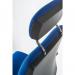 Teknik Office Ergo Plus Blue Fabric 24 Hour Chair Headrest Standard Black Nylon Base Rated up to 24 Stone Optional Arm Rests 9700BLU/R510