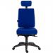 Teknik Office Ergo Plus Blue Fabric 24 Hour Chair Headrest Standard Black Nylon Base Rated up to 24 Stone Optional Arm Rests 9700BLU/R510