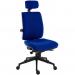 Teknik Office Ergo Plus Blue Fabric 24 Hour Chair Headrest Black Ultra Pyramid Base Rated up to 24 Stone Optional Arm Rests 9700BLU/R520