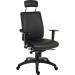 Teknik Office Ergo Plus Black Leather Look 24 Hour Chair Headrest Standard Black Nylon Base Rated up to 24 Stone Optional Arm Rests 9700PUBLK/R510