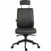 Teknik Office Ergo Plus Black Leather Look 24 Hour Chair Headrest Standard Black Nylon Base Rated up to 24 Stone Optional Arm Rests 9700PUBLK/R510