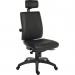 Teknik Office Ergo Plus Black Leather Look 24 Hour Chair Headrest Standard Black Nylon Base Rated up to 24 Stone Optional Arm Rests 9700PUBLK/R510