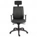 Teknik Office Ergo Plus Black Leather Look 24 Hour Chair Headrest Standard Black Nylon Base Rated up to 24 Stone Optional Arm Rests 9700PUBLK/R510