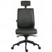 Teknik Office Ergo Plus Black Leather Look 24 Hour Chair Headrest Standard Black Nylon Base Rated up to 24 Stone Optional Arm Rests 9700PUBLK/R510