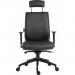 Teknik Office Ergo Plus Black Leather Look 24 Hour Chair With Headrest Black Ultra Pyramid Base Rated up to 24 stone Accepts Optional Arm Rests 9700PUBLK/R520