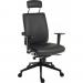 Teknik Office Ergo Plus Black Leather Look 24 Hour Chair With Headrest Black Ultra Pyramid Base Rated up to 24 stone Accepts Optional Arm Rests 9700PUBLK/R520