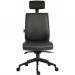 Teknik Office Ergo Plus Black Leather Look 24 Hour Chair With Headrest Black Ultra Pyramid Base Rated up to 24 stone Accepts Optional Arm Rests 9700PUBLK/R520