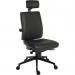 Teknik Office Ergo Plus PU Black Fabric 24 Hr Operator Chair With Black Ultra Pyramid Base Height Adjustable Comfort Arms 9700PU/R520/0270