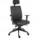 Teknik Office Ergo Plus PU Black Fabric 24 Hr Operator Chair With Black Ultra Pyramid Base Height Adjustable Apex Arms 9700PU/R520/0290