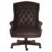 Teknik Office Chairman Burgundy Swivel Button Tufted Luxury Bonded Leather Executive Chair